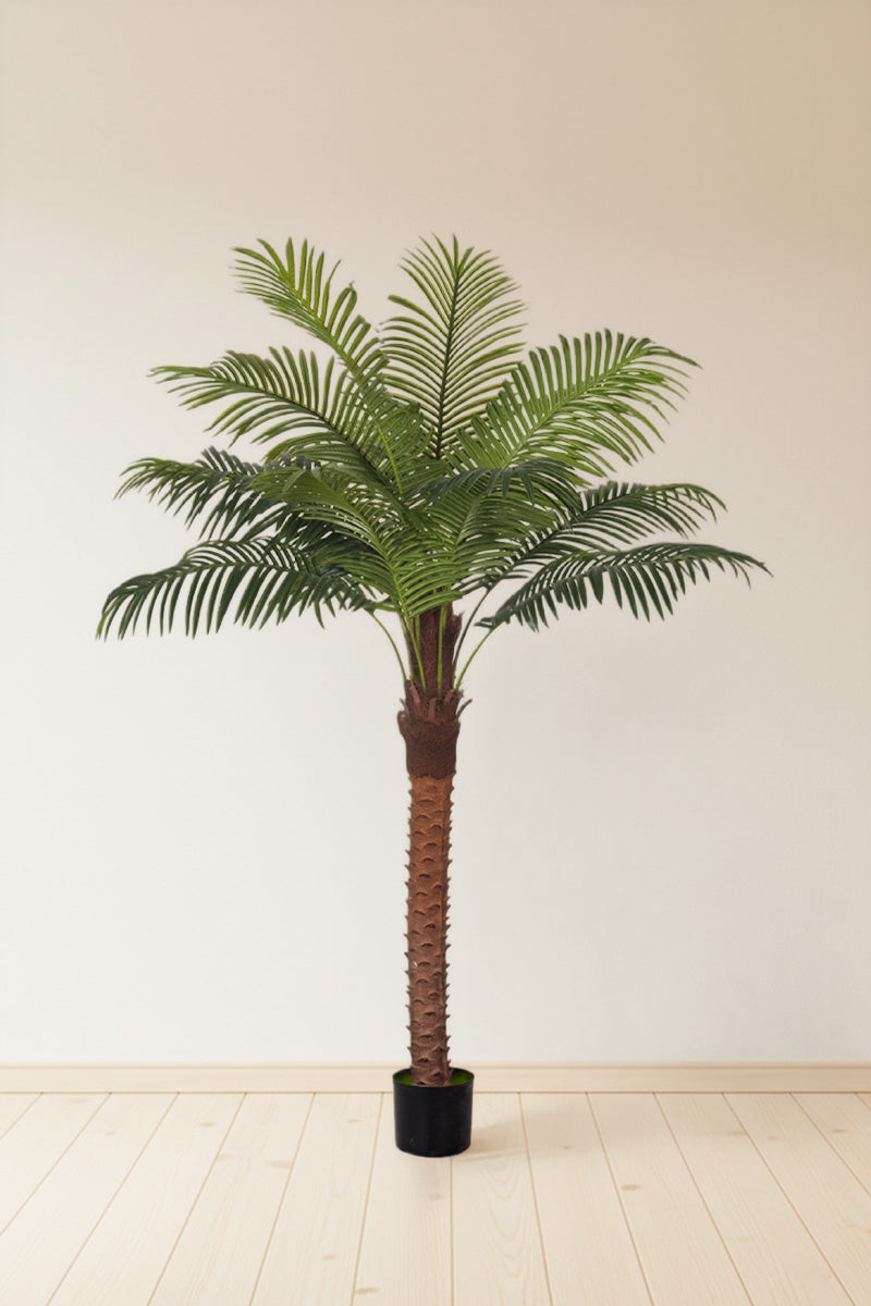 Palm G: Large Artificial Phoenix Palm Tree with Thick Single Trunk