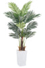 Palm H: Artificial Palm Tree with Realistic Palm Fiber Trunk and Tall Planter