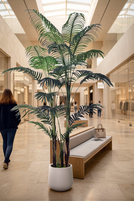 Palm I: Artificial Areca Palm with Natural-Style Trunks and Feathered Leaves