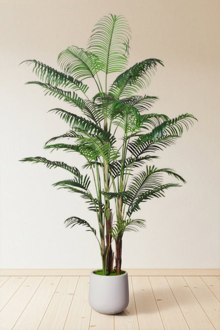 Palm I: Artificial Areca Palm with Natural-Style Trunks and Feathered Leaves