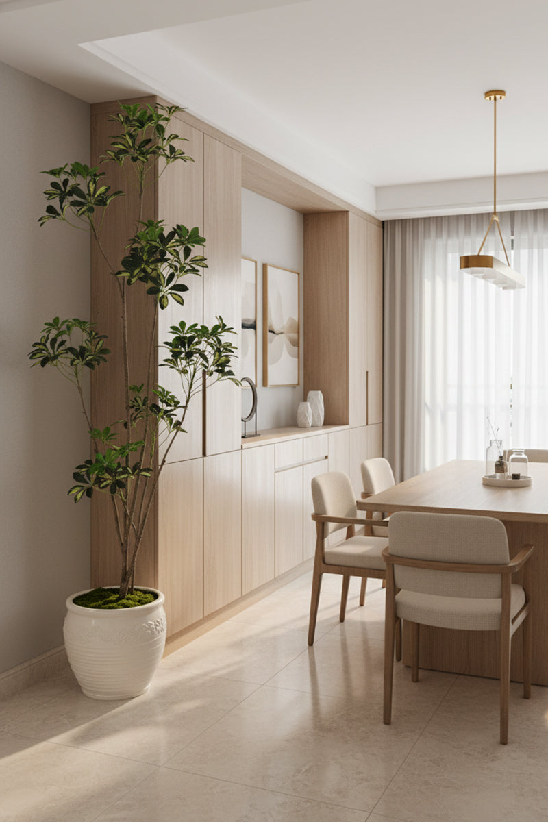 Schefflera A: Artificial “Dwarf Umbrella” Tree