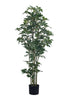Schefflera F: Artificial Schefflera Octophylla Tree with Dark Lush Foliage