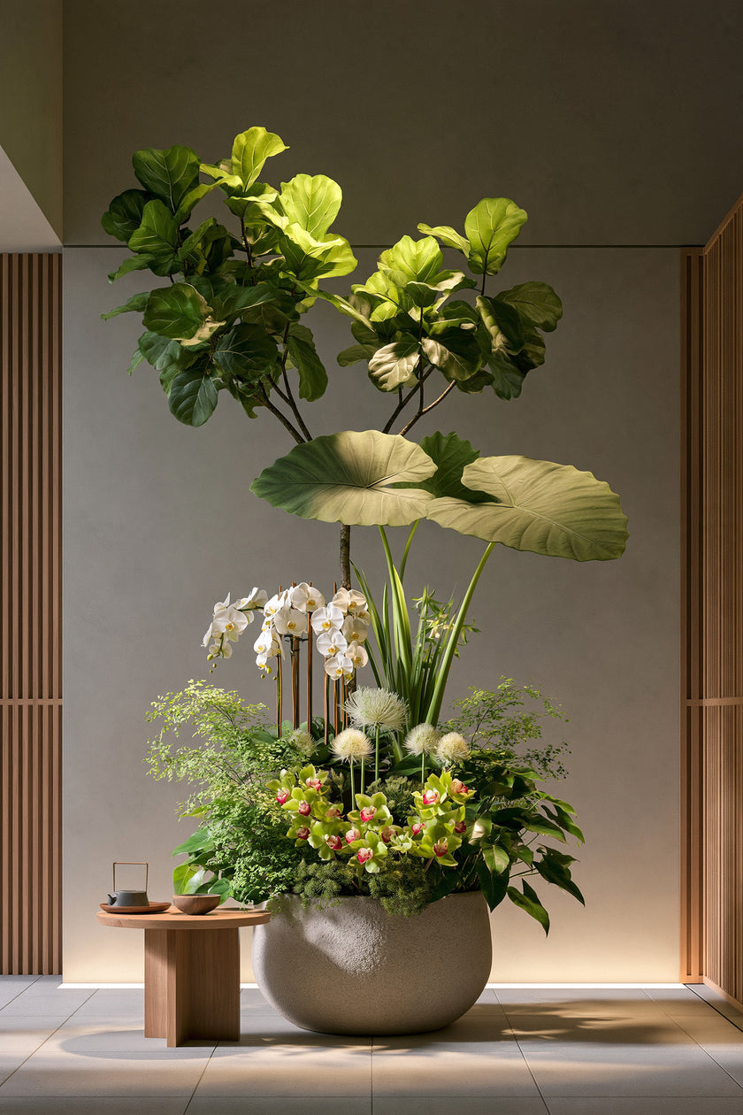 Gecombineerde Plantarrangementen in Plantenbakken